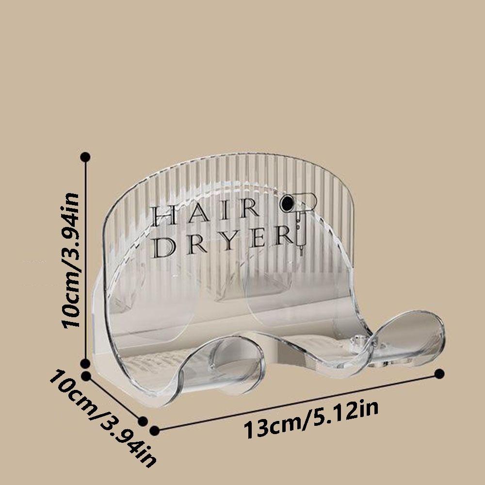 Стильный держатель для электрического фена, пластиковый кронштейн для вентилятора без проколов, многофункциональная настенная полка для хранения вещей в ванной комнате