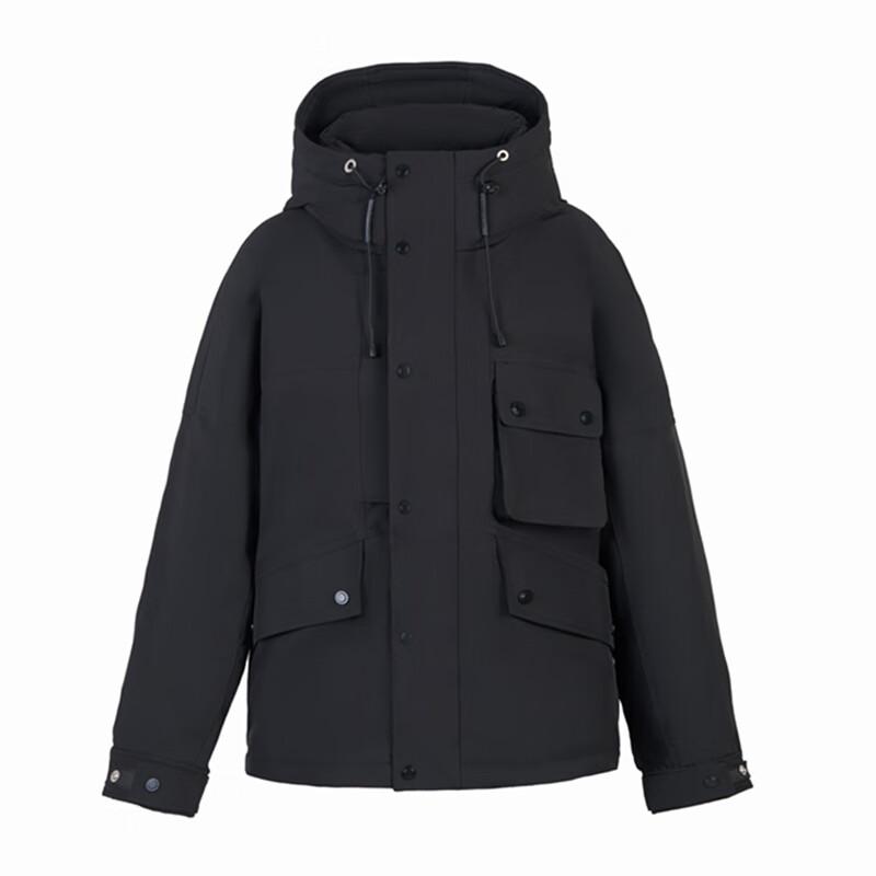 YAYA Унисекс Уличная Зимняя Куртка с Капюшоном на Утином Пуху