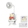 Funny Toilet Desktop Fan with Quiet Motor Adjustable USB Rechargeable Desk Fan Cooling Tool Portable Cooling Fan for 5V14500mAh