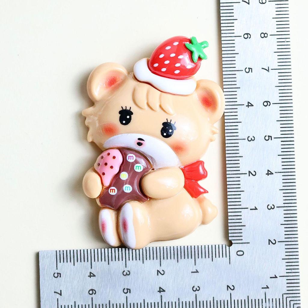 Kcal DIY Cartoon Animal Resin Accessories for Phone Cases, Hairpins, Hair Ropes, Keychains, and Jewelry.