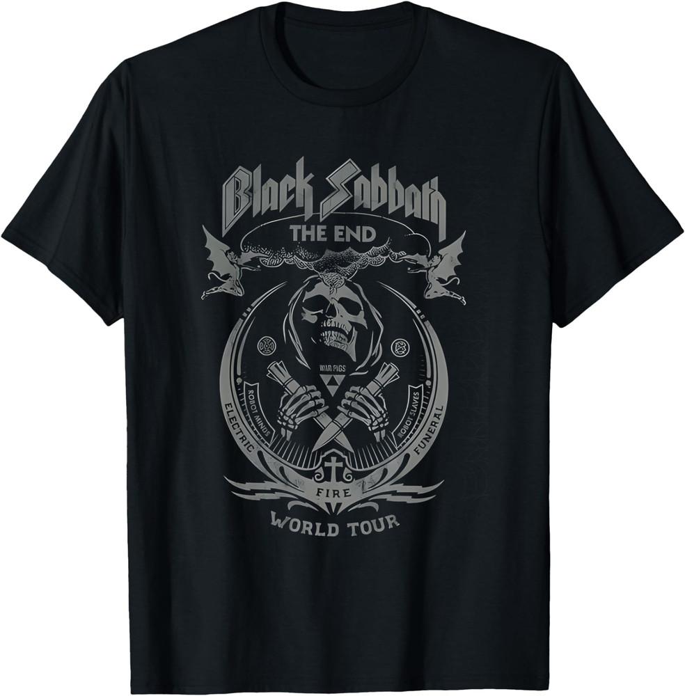 Футболка группы Black Sabbath, Футболка с тура The End, Подарок для фанатов, Унисекс футболка