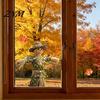 Creative Thanksgiving Gift Scarecrow Window Stickers with Realistic Maple Leaf, Pastoral Decals, Waterproof Durable Film PVC Static Clings for
