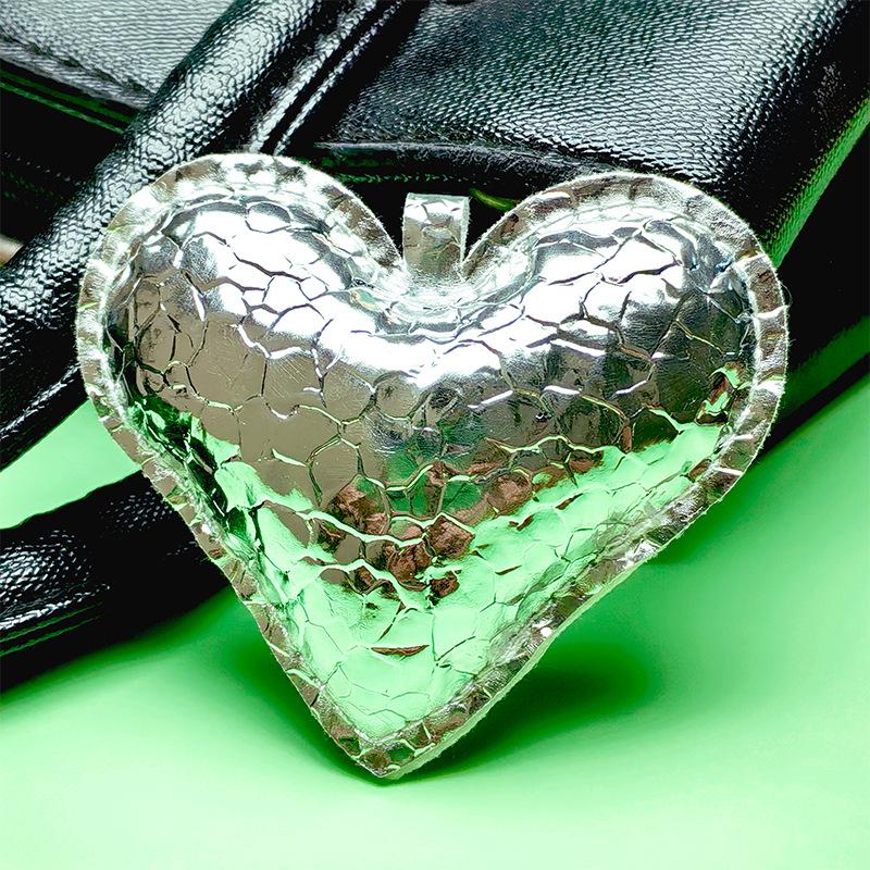 Блестящий объемный брелок в форме звезды и сердца с потрескивающимся узором «рыбья чешуя» и хлопковой набивкой