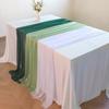 Solid Color Chiffon Table Runner Reusable Gauze Table Runner Wedding Table Runner  Dinning Table