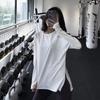 Celebrity Slim Breathable Yoga T-Shirt - Women's Quick-Dry Mesh Long Sleeve, Loose Fit for Spring & Autumn Workouts