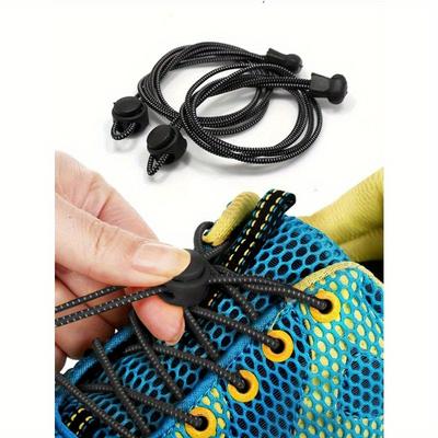 1 пара эластичных шнурков без завязывания с системой фиксации, подходит для различной обуви, такой как кроссовки и повседневная обувь