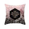 Geometric Sofa Pillow Cover Peach Skin Creative Home Office Cushion Cover Car Cushion
