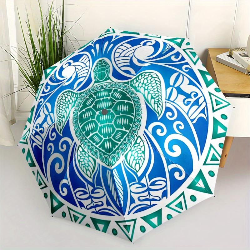 Turtle Design Automatic Folding Umbrella Lightweight Retractable Compact Umbrella For Outdoor Travel Accessoriest71