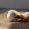 Vintage Long-tailed Tit Figurine Cute Bird Statue Durable Robin Bird Ornament  Garden Decor