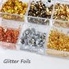 Holographic Nail Glitters Sequins 12 Grids Nail Art Flakes Nail Glitter Gold Foils  DIY Manicure
