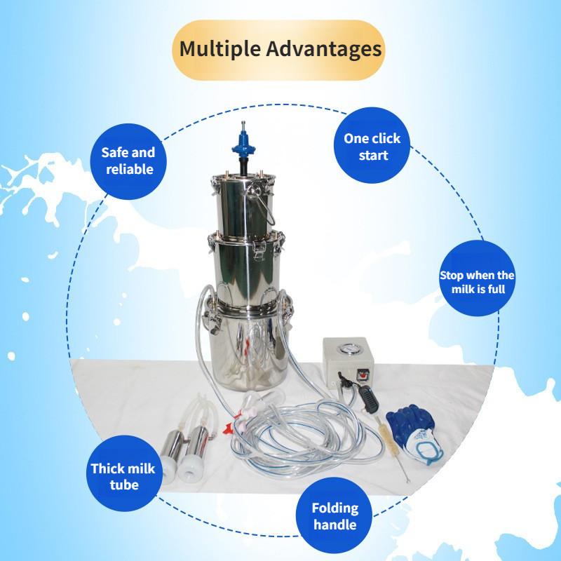 Пульсирующий аппарат для доения овец и коров, бытовой портативный электрический доильный аппарат, маленькое ведро для доения из нержавеющей стали