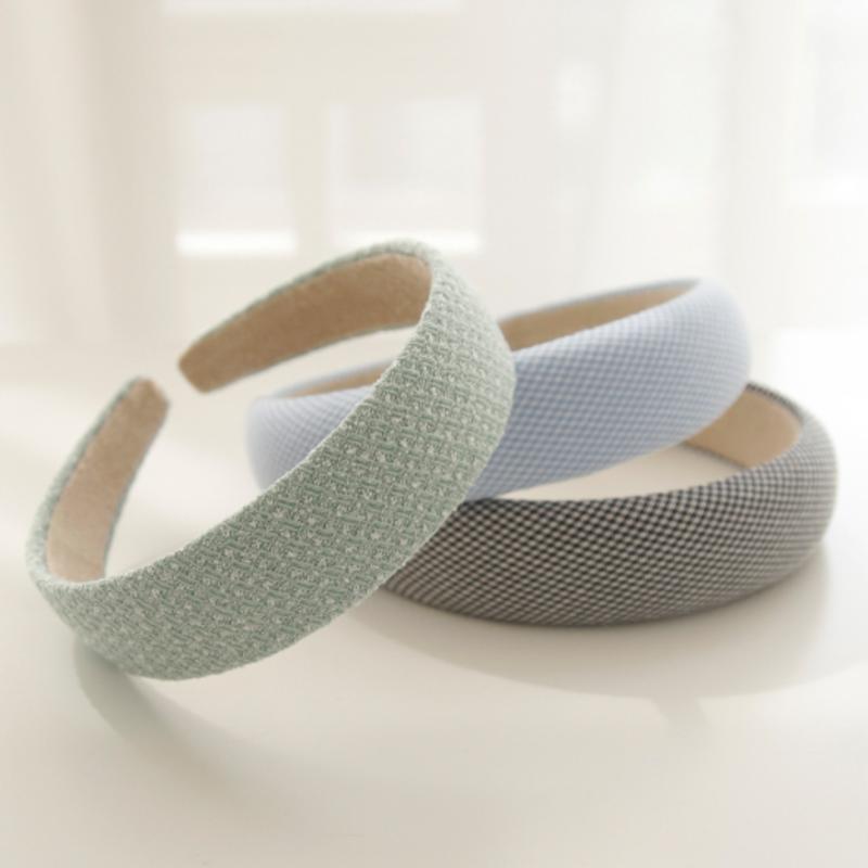 J.Lauren Твидовая пастельно-зеленая летняя повязка для волос H0830