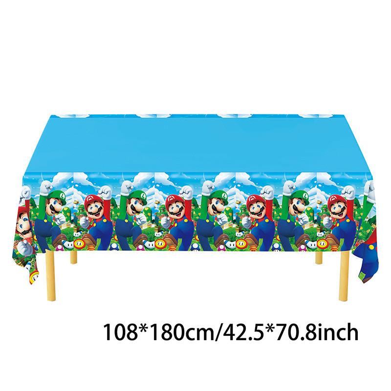Супер Марио День рождения Посуда Украшения Бумажные тарелки Скатерть Набор Для Детской Вечеринки Принадлежности