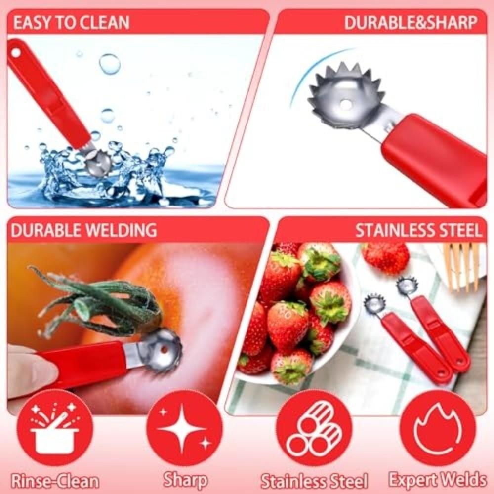 4pcs Stainless Steel Vegetable Corer with Hole Fruit Corer Extractor Fruit Corer Tool  Dessert