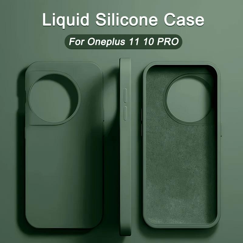 Luxury Liquid Silicone Phone Case For Oneplus 11 10 Pro Soft Case 1+ One plus 10 Pro 11 Bumper Shockproof Back Cover Accessories