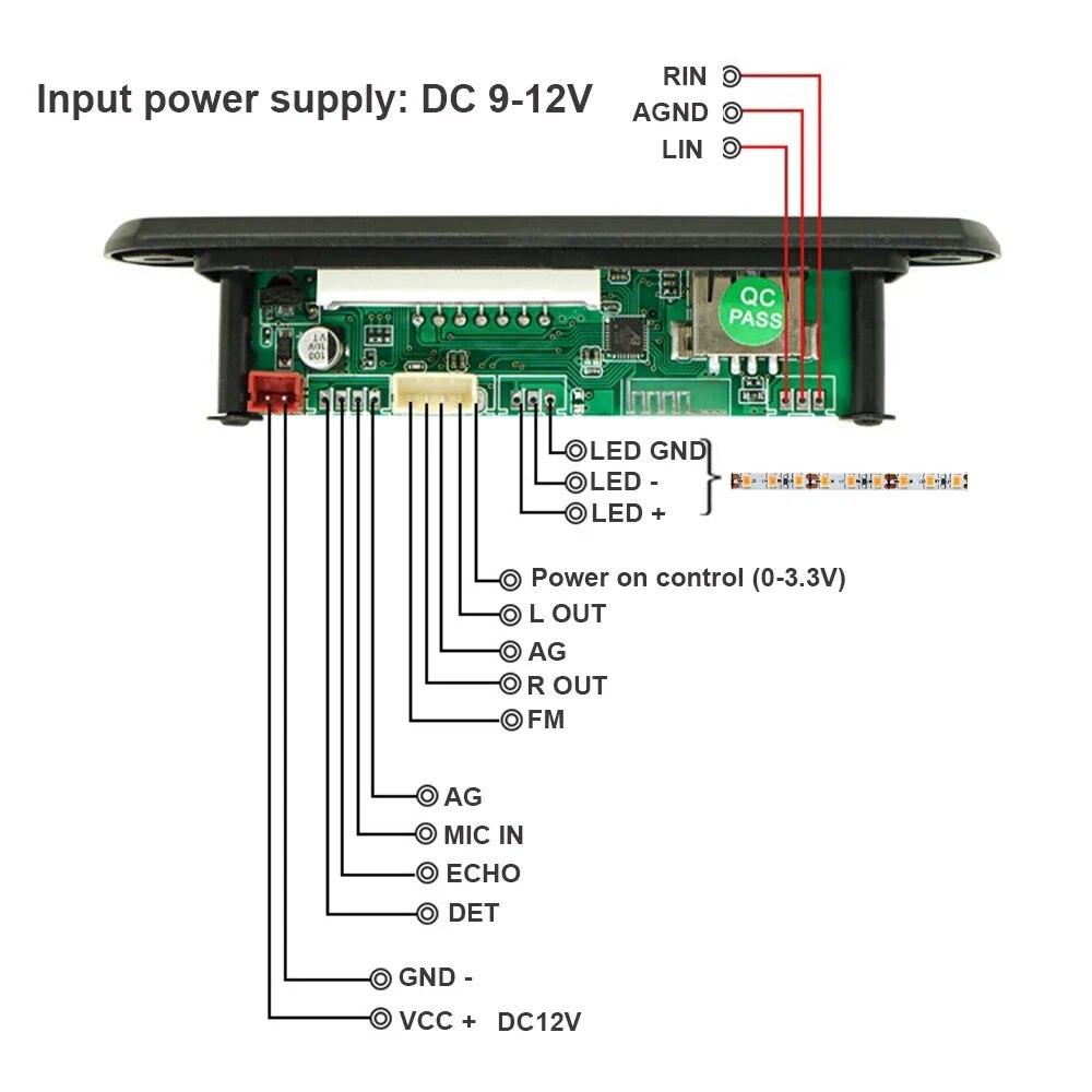 Модуль Bluetooth-приемник 12 В WMA MP3 декодер плата автомобильный аудио динамик плата USB TF FM-радио модуль с пультом дистанционного управления