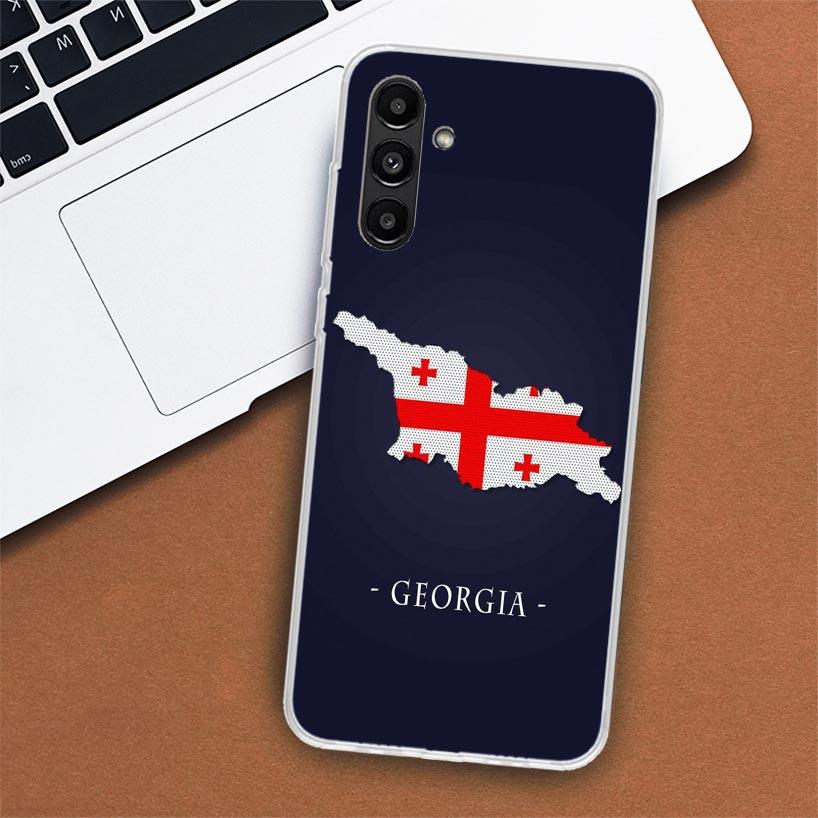 Чехол для телефона с флагом Грузии для Samsung Galaxy A51 A71 A50 A70 A40 A30 A20E A10 A41 A31 A21S A11 A01 A6 A8 + A7 A9 Plus