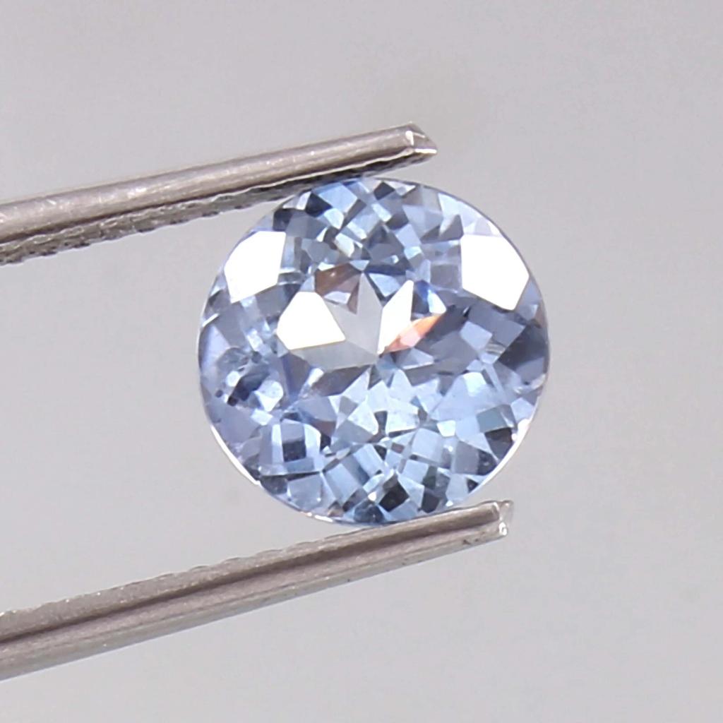 Natural Blue Sapphire Loose Gemstone Pastel Montana 12 ct Round Shape September Birthday Birthstone