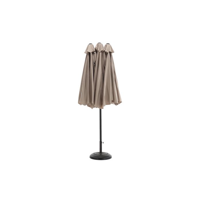 Parasol extérieur rectangulaire double face de 4,5 m avec manivelle (kaki) (sans pied)