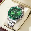 Мужские зеленые автоматические механические часы Submariner с полым календарем, водонепроницаемые и светящиеся