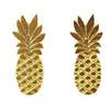 [Q6085] - Gold 'Pineapple' Handmade Earrings - 13x5 Mm