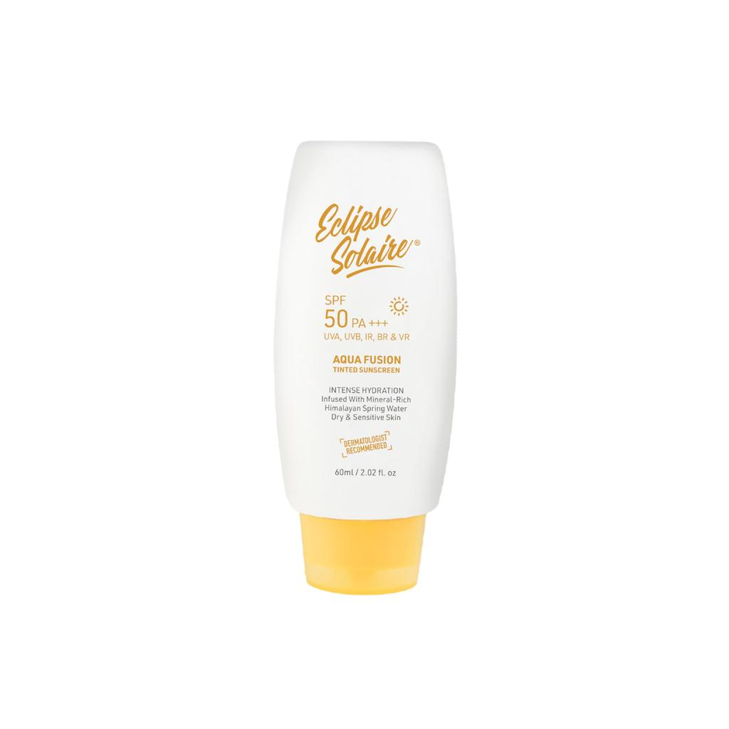 Солнцезащитный крем Eclipse Solaire Aqua Fusion SPF50 | 5-кратная защита с SPF 50 PA+++ | Обогащен водой из гималайских источников | Нежирный, Для всех типов кожи