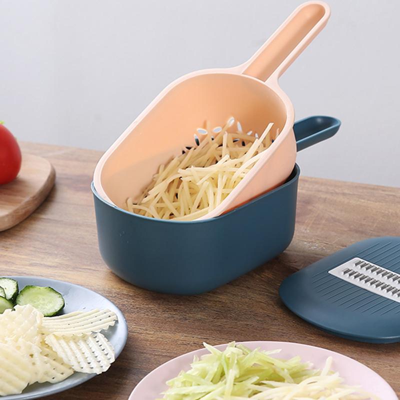 1 комплект: многофункциональная терка для картофеля, моркови, огурцов, терка с насадкой, кухонная корзина для мытья овощей