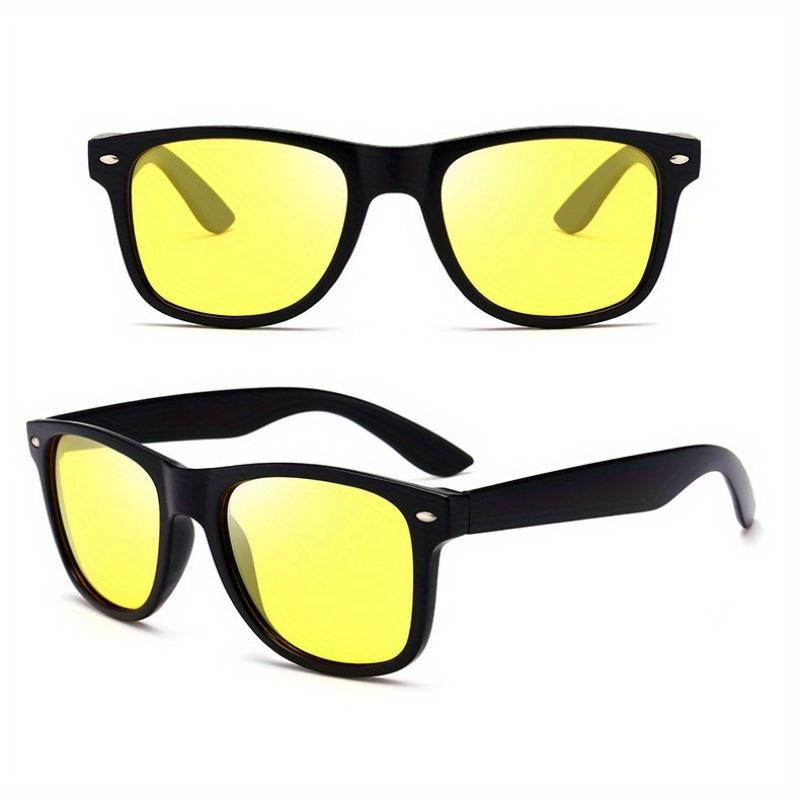 2 шт., автомобильные мужские модные солнцезащитные очки ночного видения, унисекс, уличный спортивный декор, солнцезащитные очки для водителя, желтые очки, очки