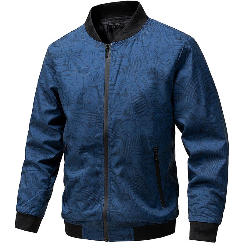 Весенне-осенняя новая мужская куртка, модная приталенная одежда, камуфляжная куртка с воротником-стойкой, молодежная бейсбольная куртка с воротником для мужчин