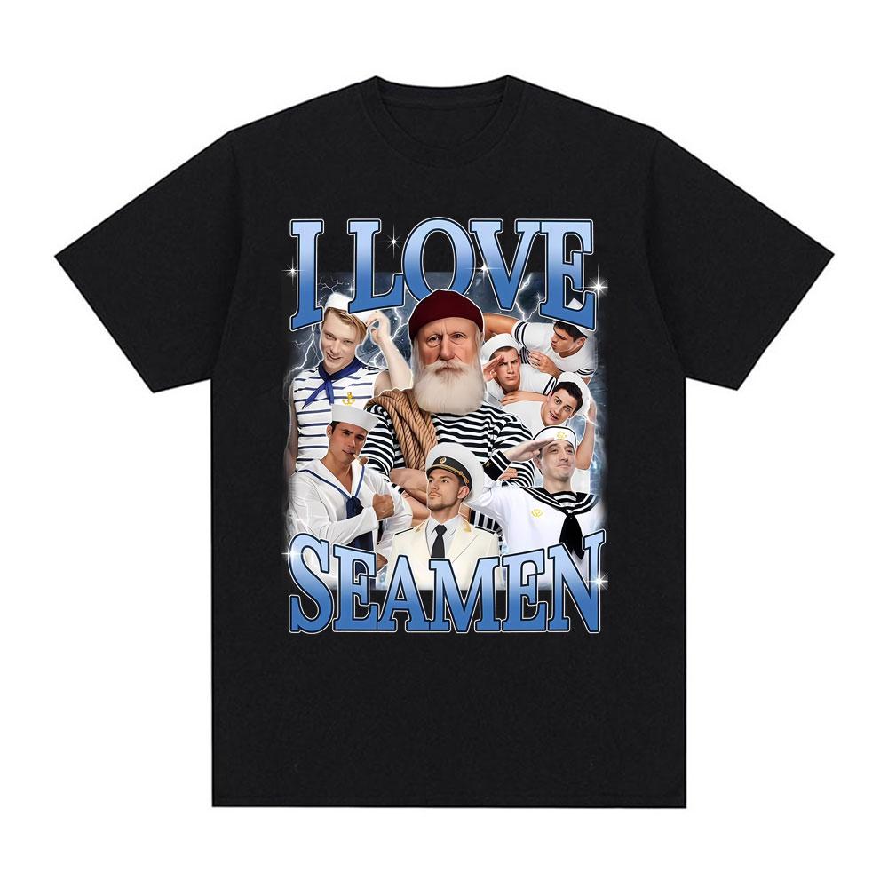 I Love SeaUnisex Cursed Sailor Meme Graphic TShirt Unisex Women Fashion Pure Cotton TShirt Streetwear Oversized ONeck Loose T Shirts