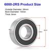 6000RS 10X26X8mm Deep Groove Miniature Bearing 6000-2RS Велосипедный подшипник Подшипники Шариковый подшипник