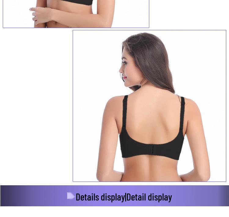 New Style Plus Size Wireless Front Closure Nursing Bra - Adjustable, Gathered, Seamless Maternity Underwear