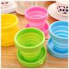 Collapsible Silicone Water Cup with Lid - Portable & Convenient for Travel and Outdoor Use