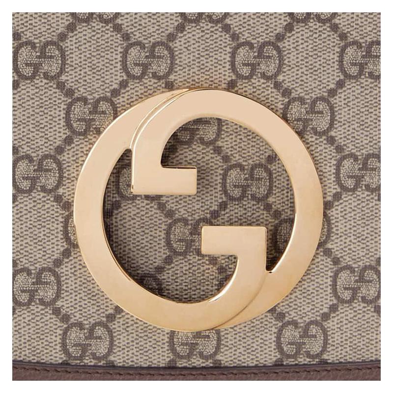 Gucci Блонди Металл Логотип Double G Съемный ремешок на запястье Золотистый тон Аксессуары Холщовая сумка-тоут Сумка на запястье Клатч Мини Мужской Черное дерево