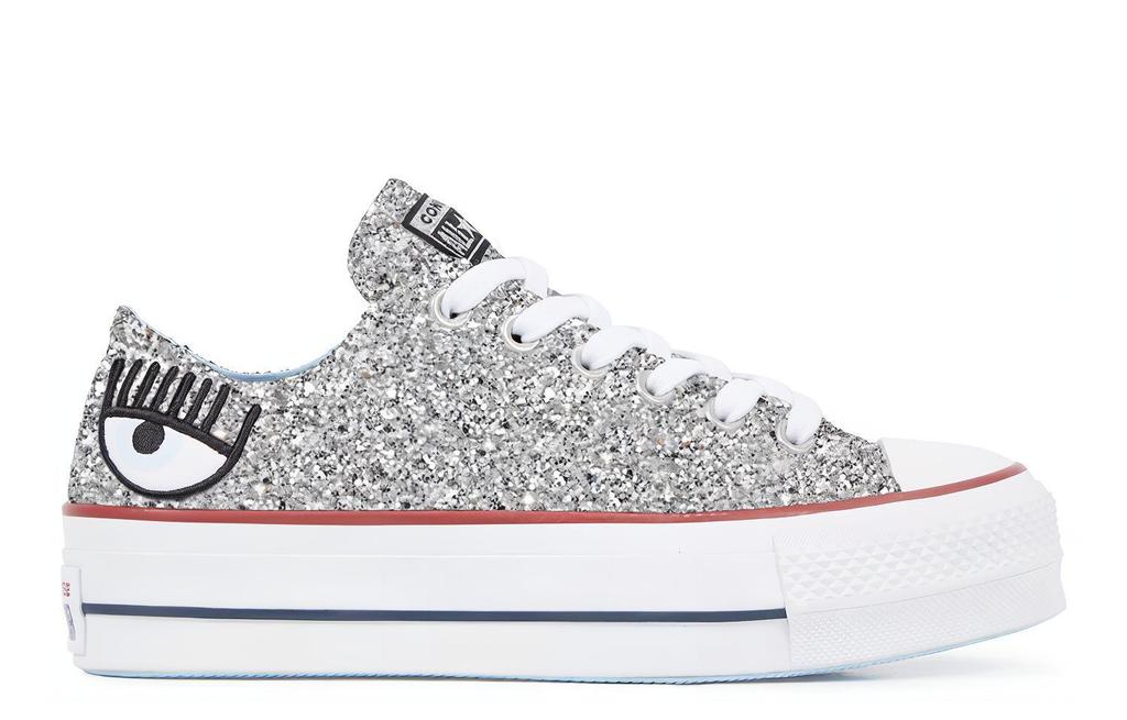 Кеды Chuck Taylor All Star Chiara Ferragni x Chuck Taylor All Star Wmns Converse Lift Ox 'Серебристо-красные' Женские 563833C