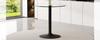 Modern Minimalist Round Bar Table Made of Tempered Glass: Diameter of 89 cm, Height of 92 cm, Ideal for a Slightly Luxurious Atmosphere.