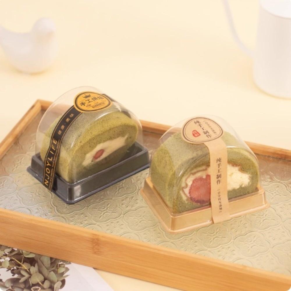 50pcs Half Moon Shape Egg-Yolk Puff Container Transparent Gift Package Box Party Supplies