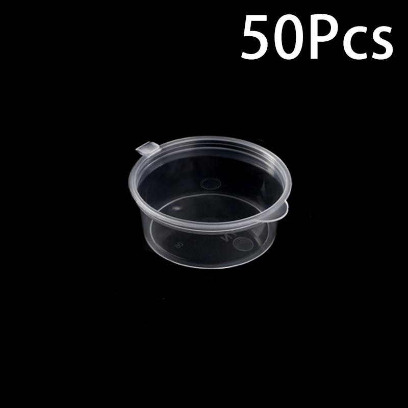 50 шт одноразовых пластиковых контейнеров для соуса на вынос, коробка для еды, коробка для краски 50/100 мл