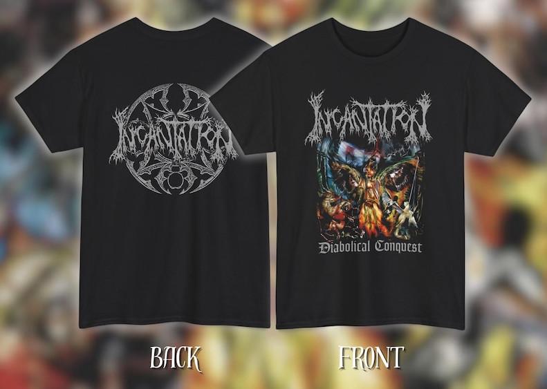 INCANTATION – Diabolical Conquest – Хлопковая унисекс футболка для дэт-метала