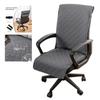 Reversible Office Chair Cover Water Resistant Dining Chair Cover Desk Computer Armchair Chair Slipcovers with Anti-Slip Buckle