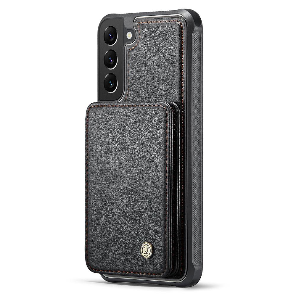 For Samsung Galaxy S22 5G Case Leather Mobile Cover with Detachable Magnetic Card Bag