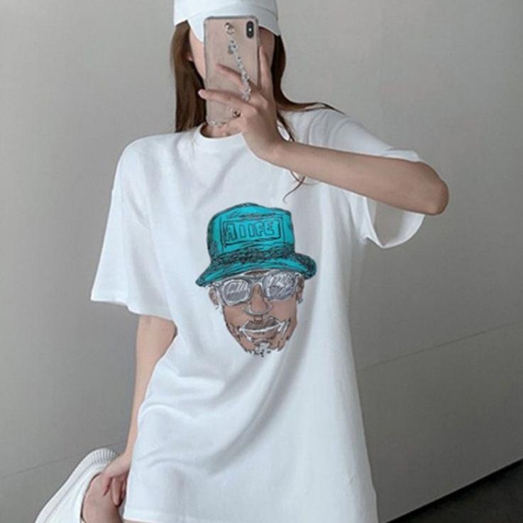 Женская футболка с короткими рукавами, свободный топ в корейском стиле, лето