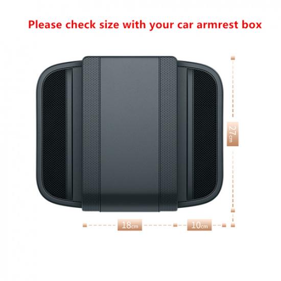 Car Armrest Cushion Pad Center Console Box Cover Heighten Elbow W/Storage Pocket