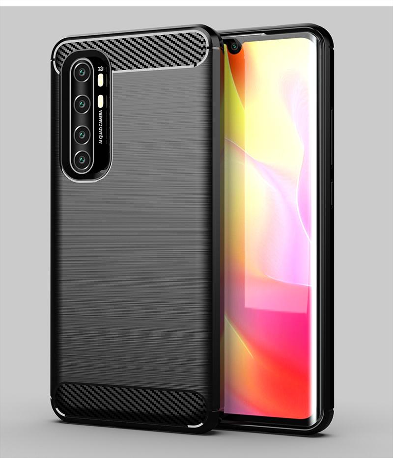 Для Xiaomi Mi Note 10 Lite Чехол Резиновый Бампер Чехол из Углеродного Волокна Для Xiaomi Mi Note 10 Lite Чехол для Телефона Для Mi Note 10 Lite Чехол