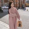 Women's Autumn And Winter Double-sided Imitation Lamb Wool Coat Medium Length Over Knee Loose Fitting Coat