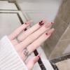 24Pcs Pink Bow French Press On Nails Cute Diamond Ballet Oval Acrylic Fake Nail Tips Reusable Stick On Manicure For Girls