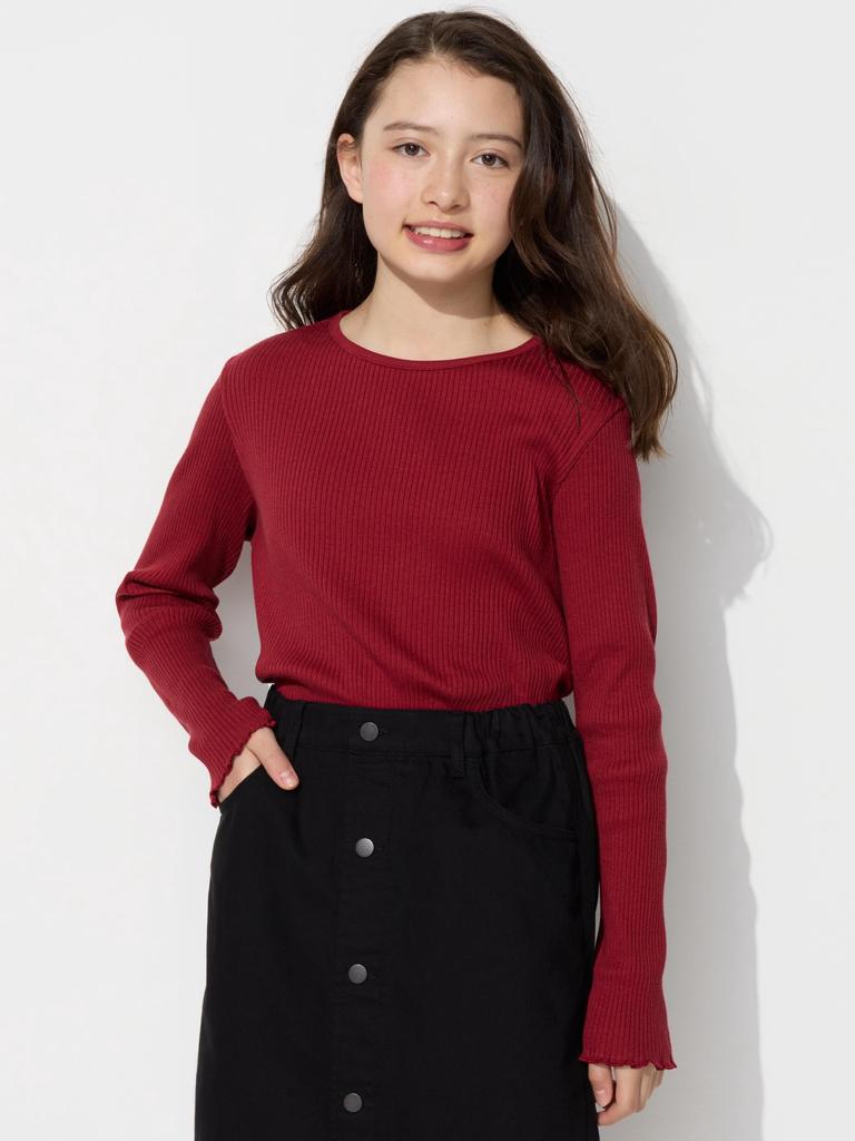Uniqlo Japan Girls Ribbed Mellow T shirT
