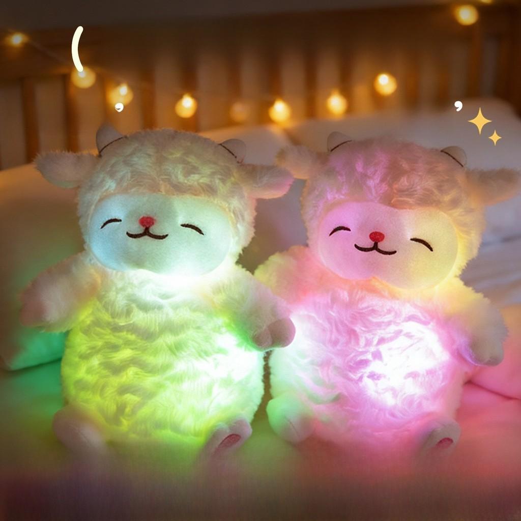 Colorful Led Luminous Sheep Plush Toy With Soft Pp Cotton For Children And Gift Giving