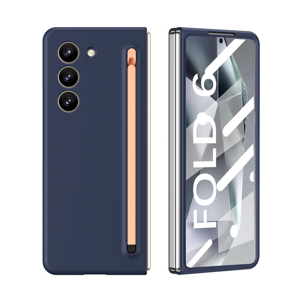 Для Samsung Galaxy Z Fold 6 5 4 3 чехол, удобный для кожи, матовый складной защитный экран, закаленная пленка, стилус, противоударный чехол
