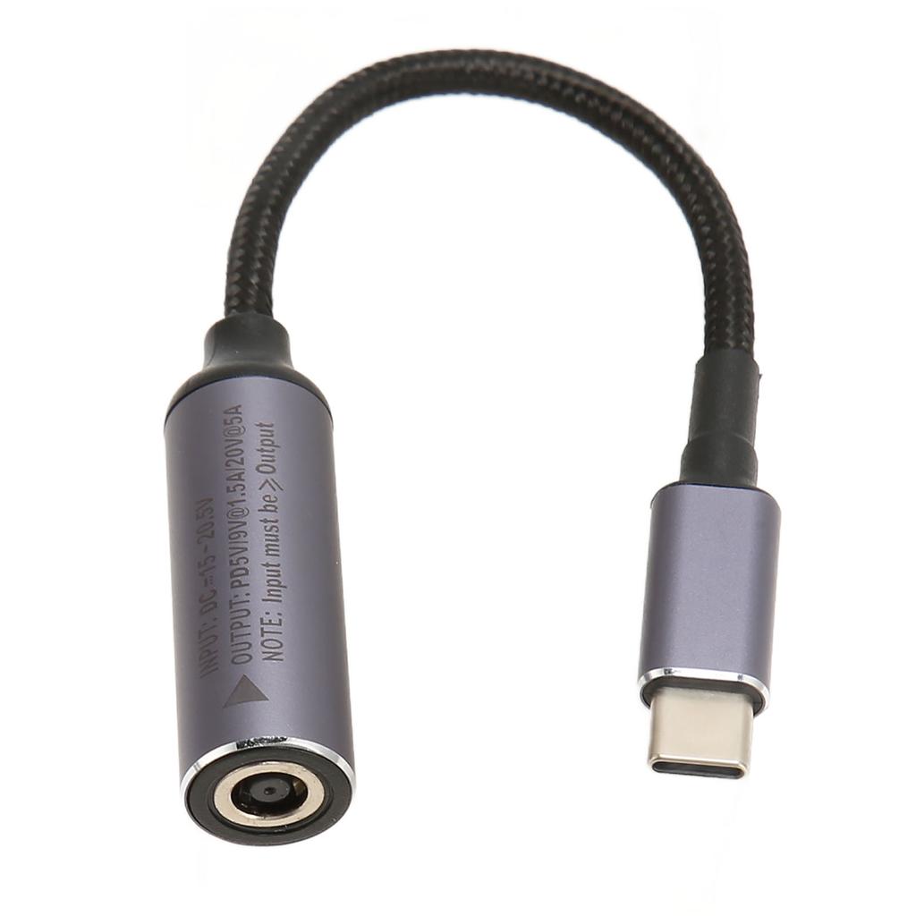 DC 6.0mmx3.7mm Input To Type C Power Cable Female To Male 100W Type C Power PD Charge Cable for